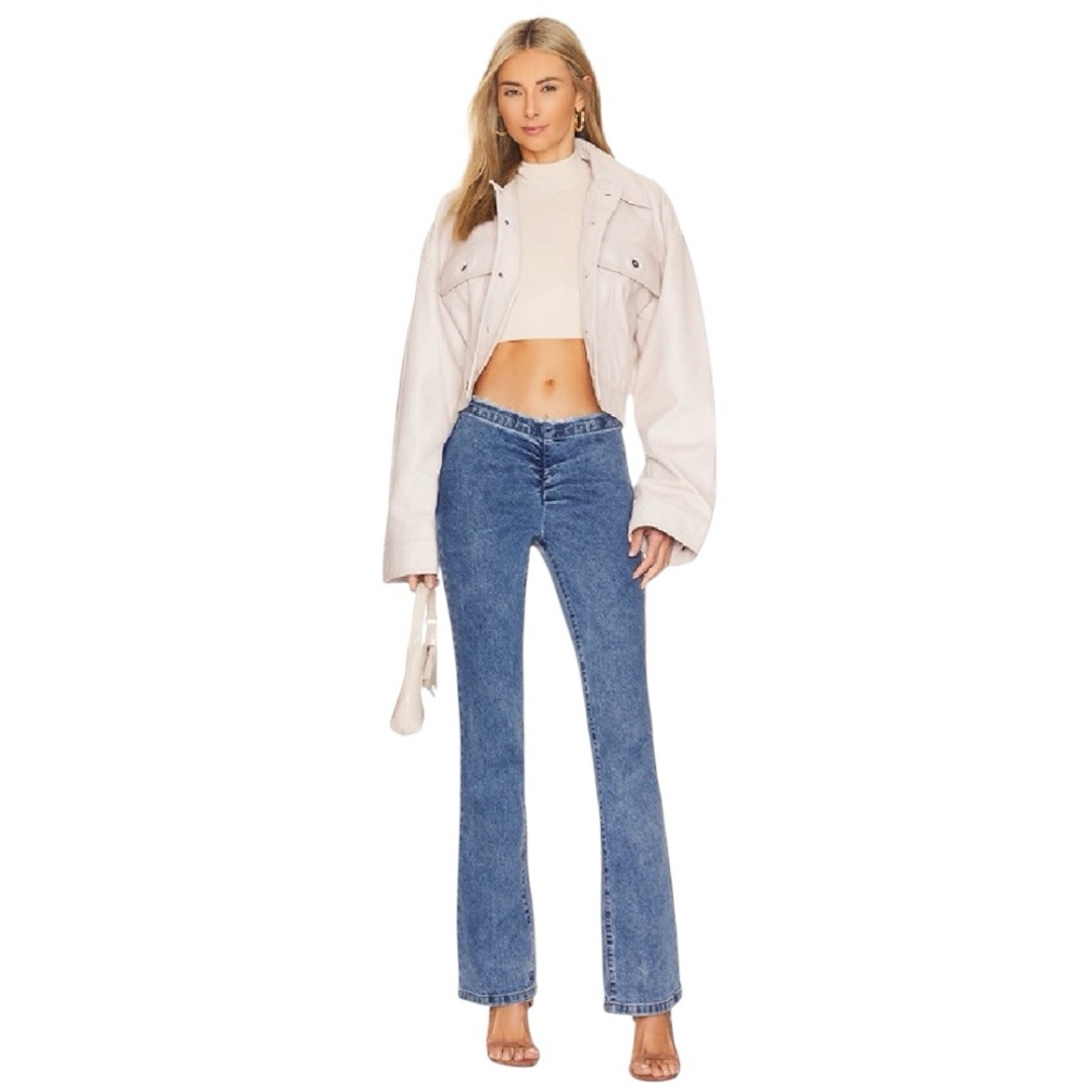 Superdown Frayed Waist Jeans